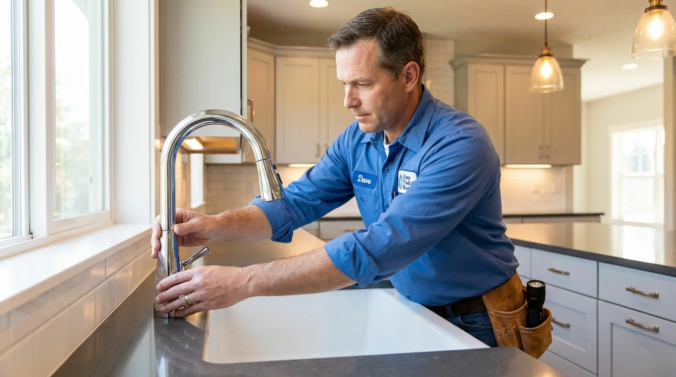 Kitchen faucet installation by Johns Plumbing LLC in Brookneal