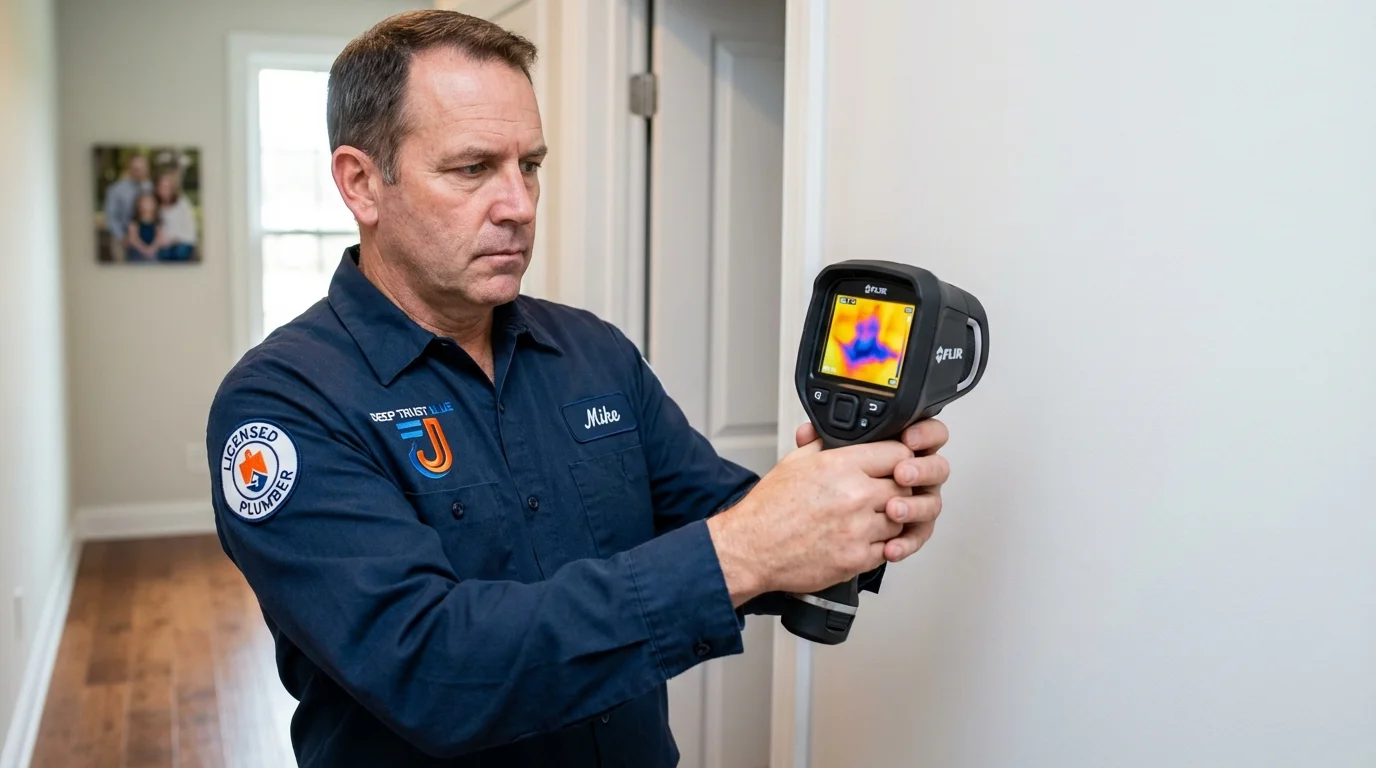 Thermal imaging leak detection by Johns Plumbing LLC in Brookneal